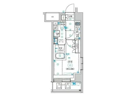 セジョリ横浜ウエストII(1K/5階)の間取り写真