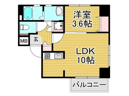 CLASSIERSTYLE平尾(1LDK/3階)の間取り写真