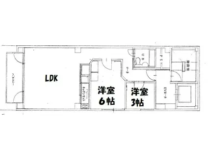 Z&3ビル(2LDK/7階)の間取り写真