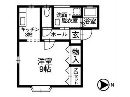 NEW COLOR PINE(1K/2階)の間取り写真