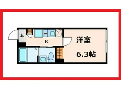 アークス町屋(1K/3階)の間取り写真