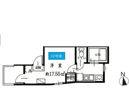 エトワール(1K/2階)の間取り写真