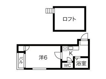 LOFT日比野(1SK/1階)の間取り写真