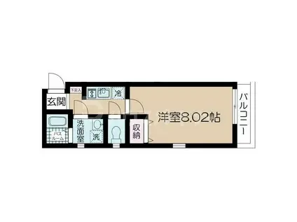 ソフィア一之江(1K/1階)の間取り写真