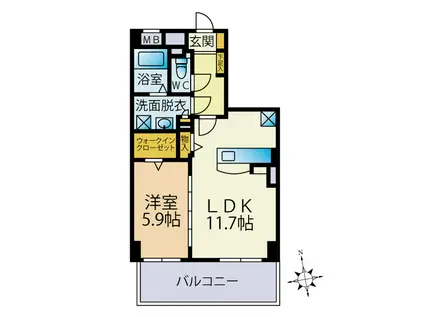 NOHMA (1LDK/4階)の間取り写真