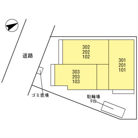 フリージア天王寺(2LDK/3階)の間取り写真