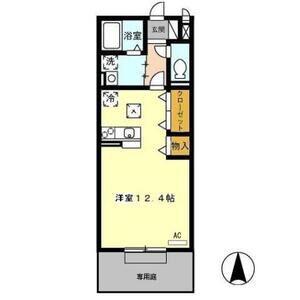 D-GARDEN神崎 B(ワンルーム/1階)の間取り写真