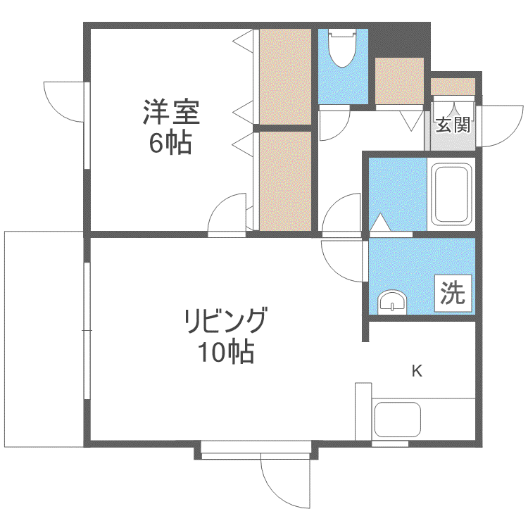 あすなろ五番館(1LDK/2階)の間取り写真