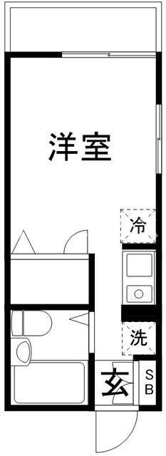 ノ-スヒルズ(ワンルーム/2階)の間取り写真