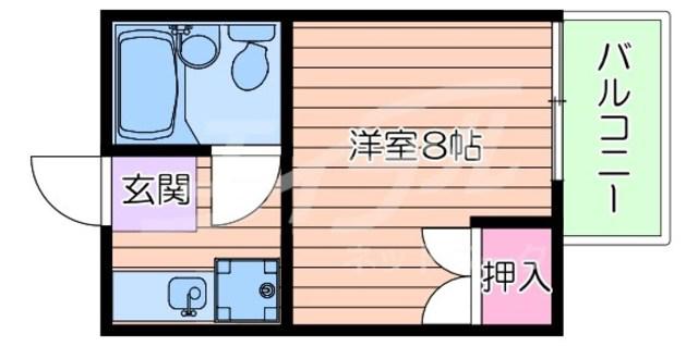 パティオ千里山(ワンルーム/3階)の間取り写真