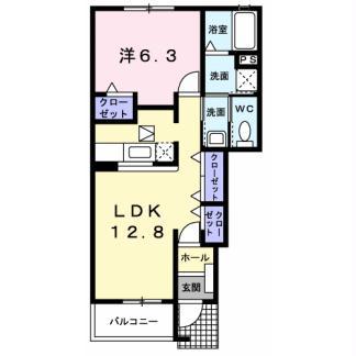サンリット(1LDK/1階)の間取り写真