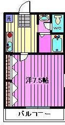 ボナールAMANUMA(1K/2階)の間取り写真