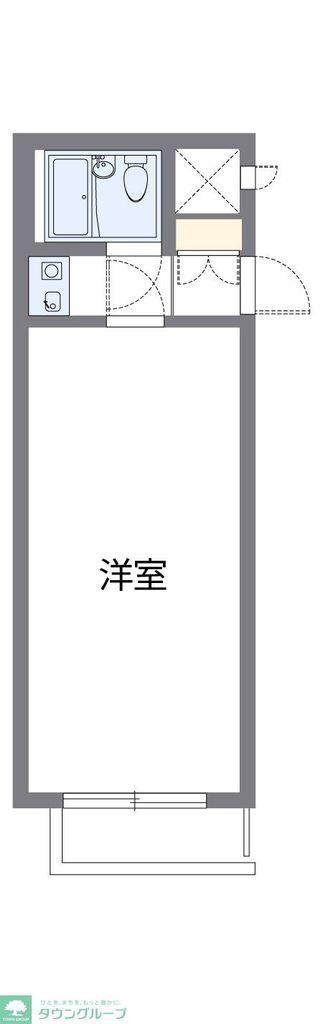 レオパレスグリーン(1K/4階)の間取り写真