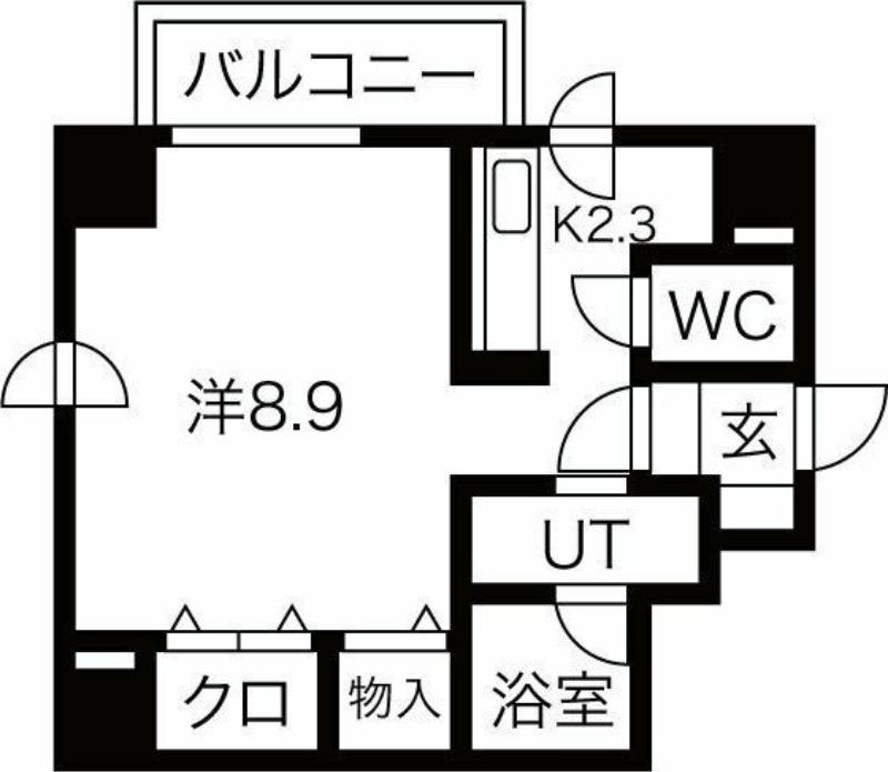 ノースコートGOODY(1K/5階)の間取り写真