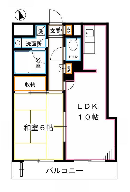 コート祥楓(1LDK/3階)の間取り写真