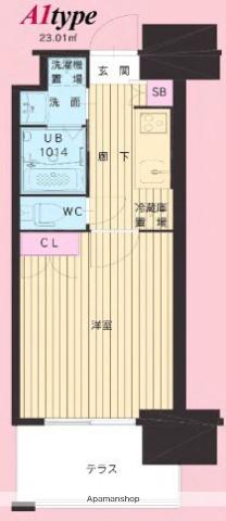 ORIENT BLD 111 TRADING TOWOR(1K/12階)の間取り写真