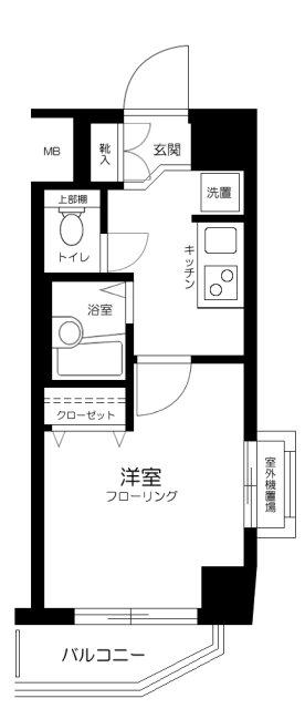 ミリオンタワー虎ノ門(1K/6階)の間取り写真