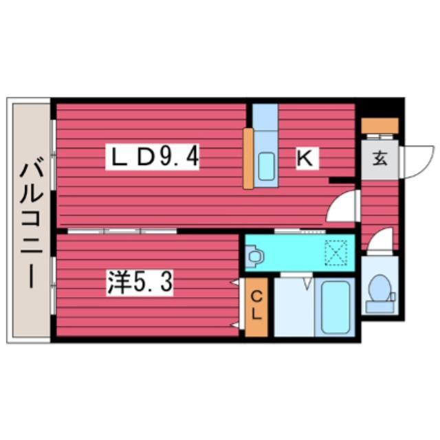 アルファスクエア福住2条(1LDK/3階)の間取り写真