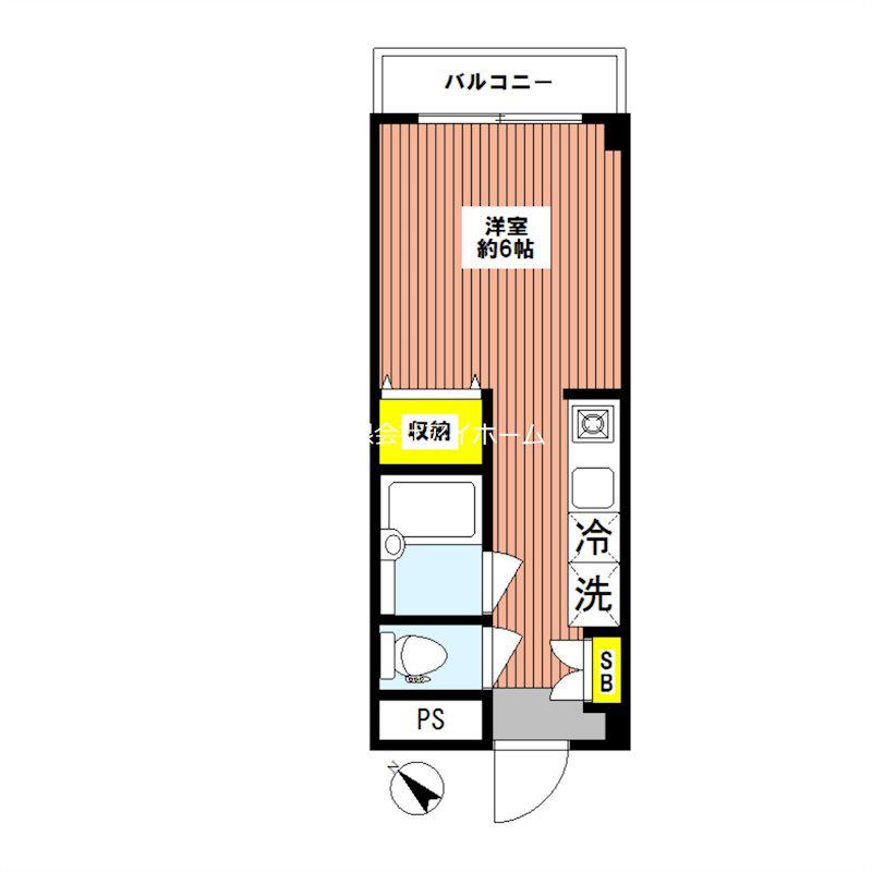 HANGAR 141-A(ワンルーム/3階)の間取り写真