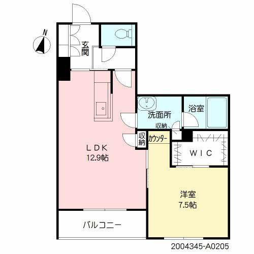 ロイヤル シャーメゾン プレミアム(1LDK/2階)の間取り写真