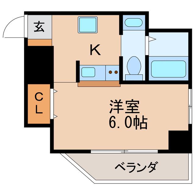 第六加藤ビル(1K/2階)の間取り写真
