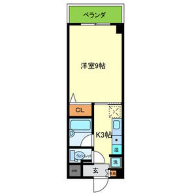 ギャレ グラン(1K/1階)の間取り写真