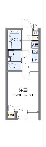 レオネクストボナール JOY(1K/1階)の間取り写真