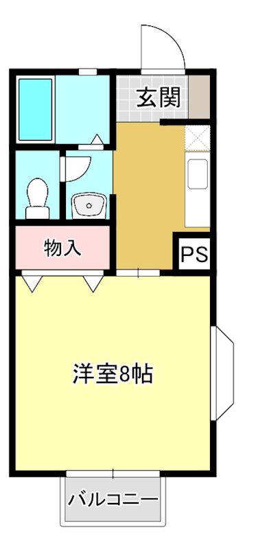 メゾンチャイム(1K/1階)の間取り写真