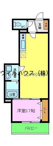 FSTYLE浜寺石津町西3号館(1LDK/2階)の間取り写真
