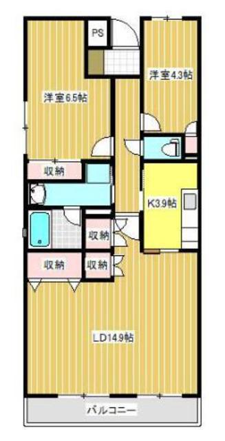 グランフォーレ(2LDK/2階)の間取り写真
