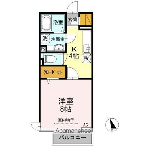 グレイス田町(1K/2階)の間取り写真