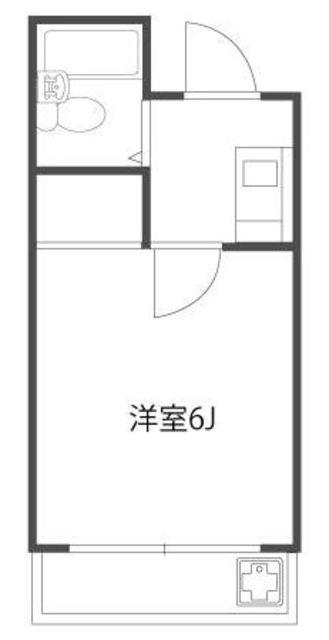 エクセランス滝山A(1K/2階)の間取り写真
