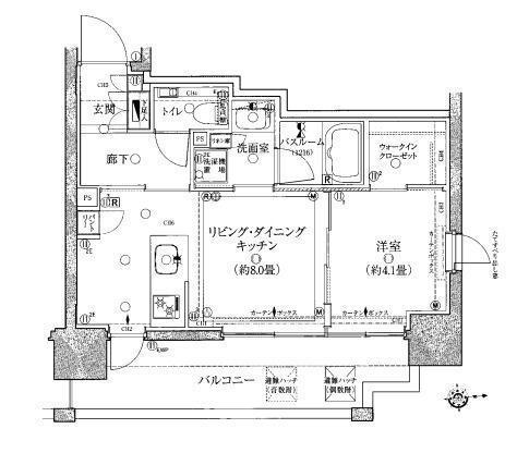 クリオラベルヴィ新御徒町(1LDK/7階)の間取り写真