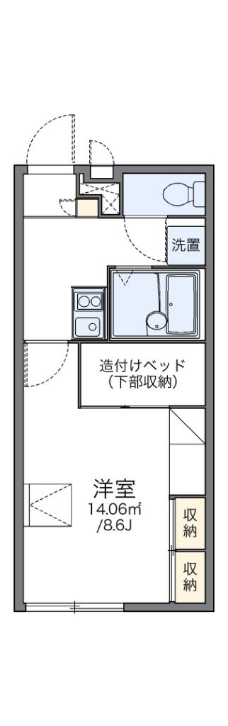 レオパレスルサルカ(1K/1階)の間取り写真