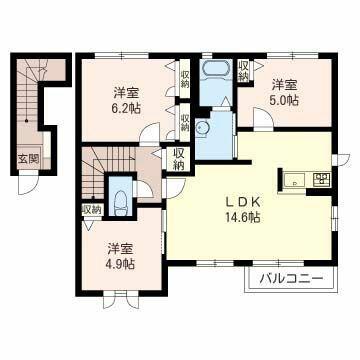 トワルージュ(3LDK/2階)の間取り写真