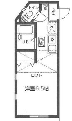 セレーナ橋本(1K/2階)の間取り写真