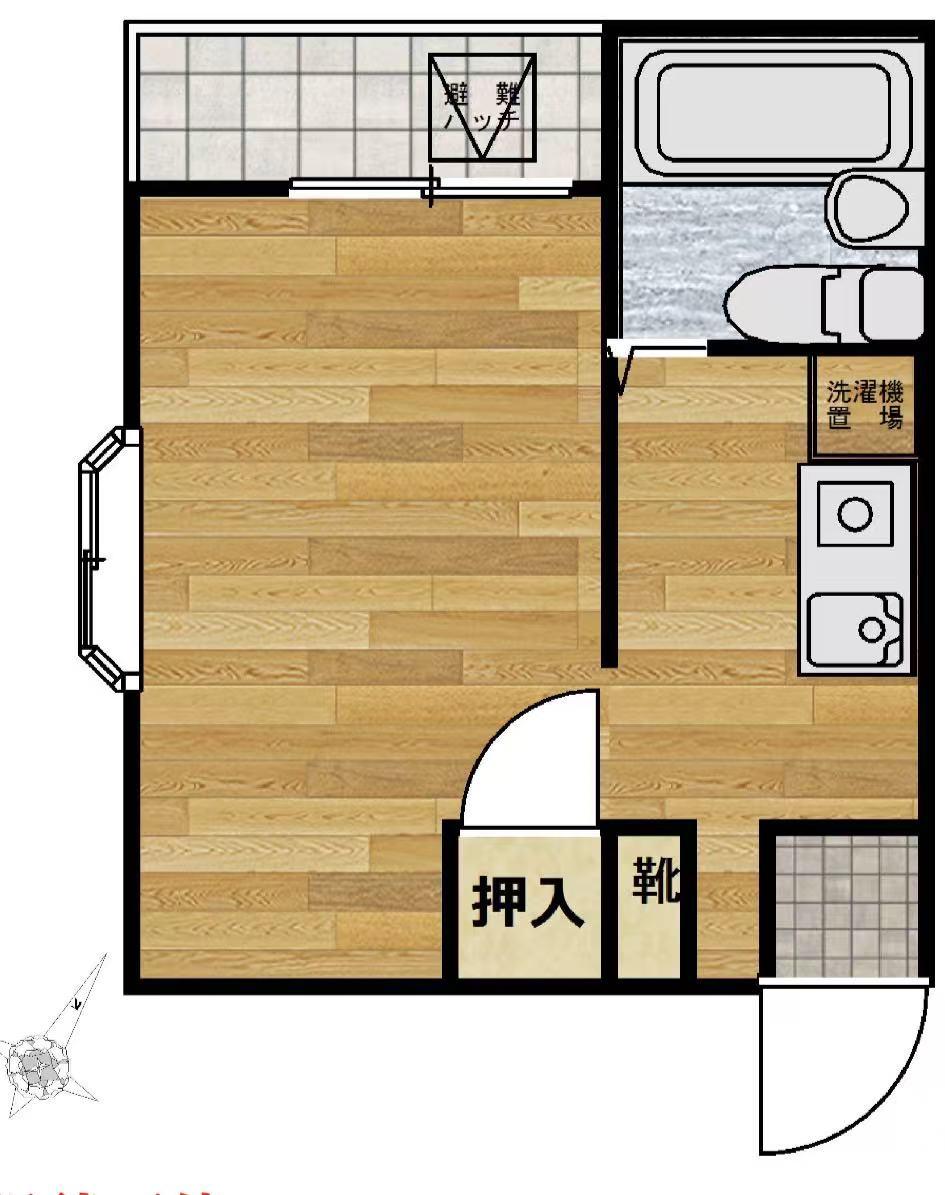 トラストヒルズ横浜中央(ワンルーム/3階)の間取り写真