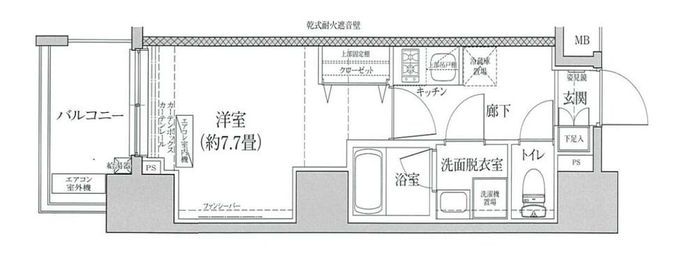 アイルグランデ浅草(1K/3階)の間取り写真