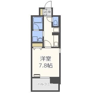ラフレシーサ博多駅南IV(1K/4階)の間取り写真