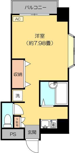 メゾン東尾久(ワンルーム/7階)の間取り写真