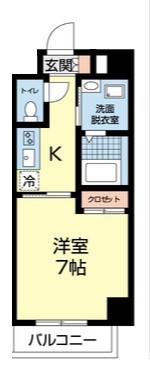 ライフステージ.北浦和駅前(1K/4階)の間取り写真