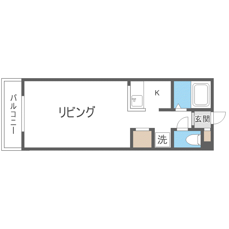 第2サンコーハイツ(1K/4階)の間取り写真