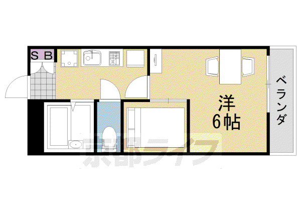 レオパレスカップラス(1K/3階)の間取り写真
