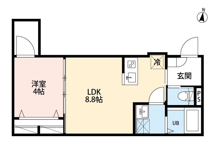 SOLARE 元町(1LDK/3階)の間取り写真