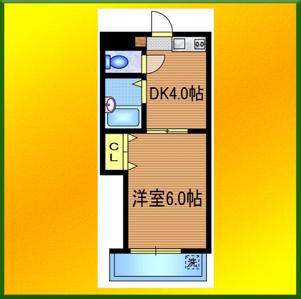 ロイヤルマンション柳沢(1K/1階)の間取り写真