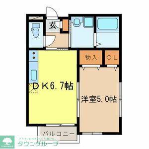 STELLA(1DK/2階)の間取り写真