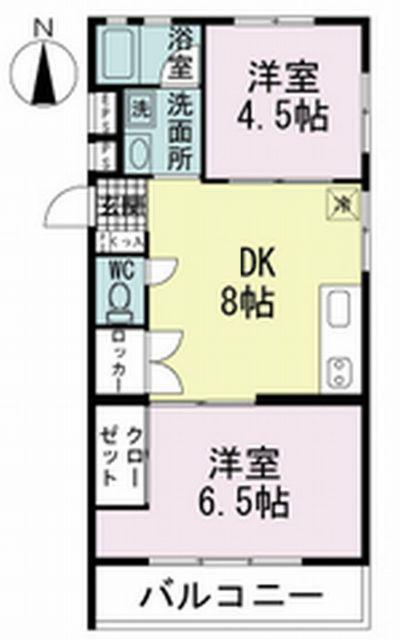 コーラルマンション(2DK/3階)の間取り写真