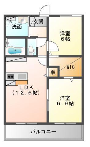 POMAR(2LDK/3階)の間取り写真