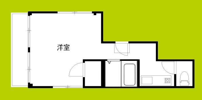 ペントハウス17(ワンルーム/7階)の間取り写真