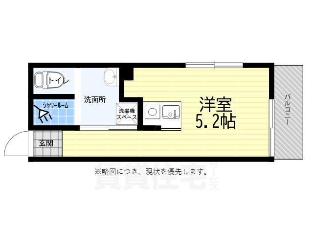 ライフプラス三篠(ワンルーム/5階)の間取り写真